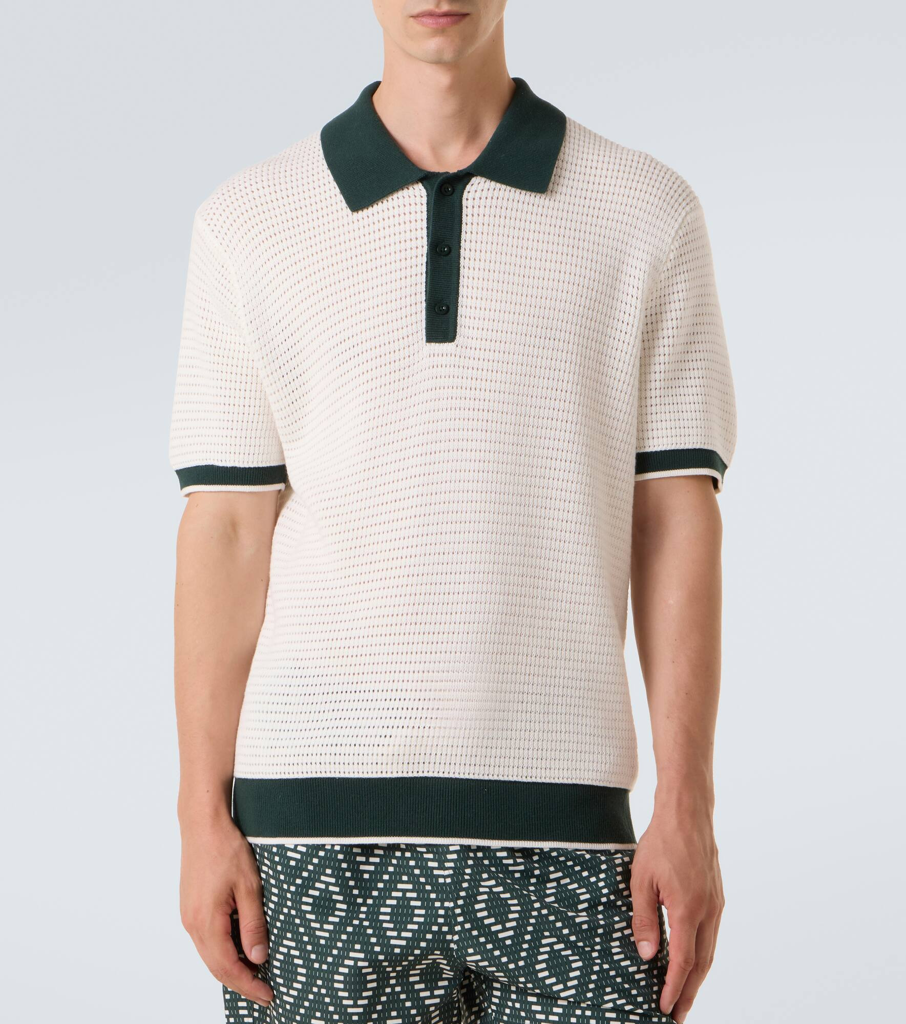 Vidal pointelle cotton polo shirt - 3