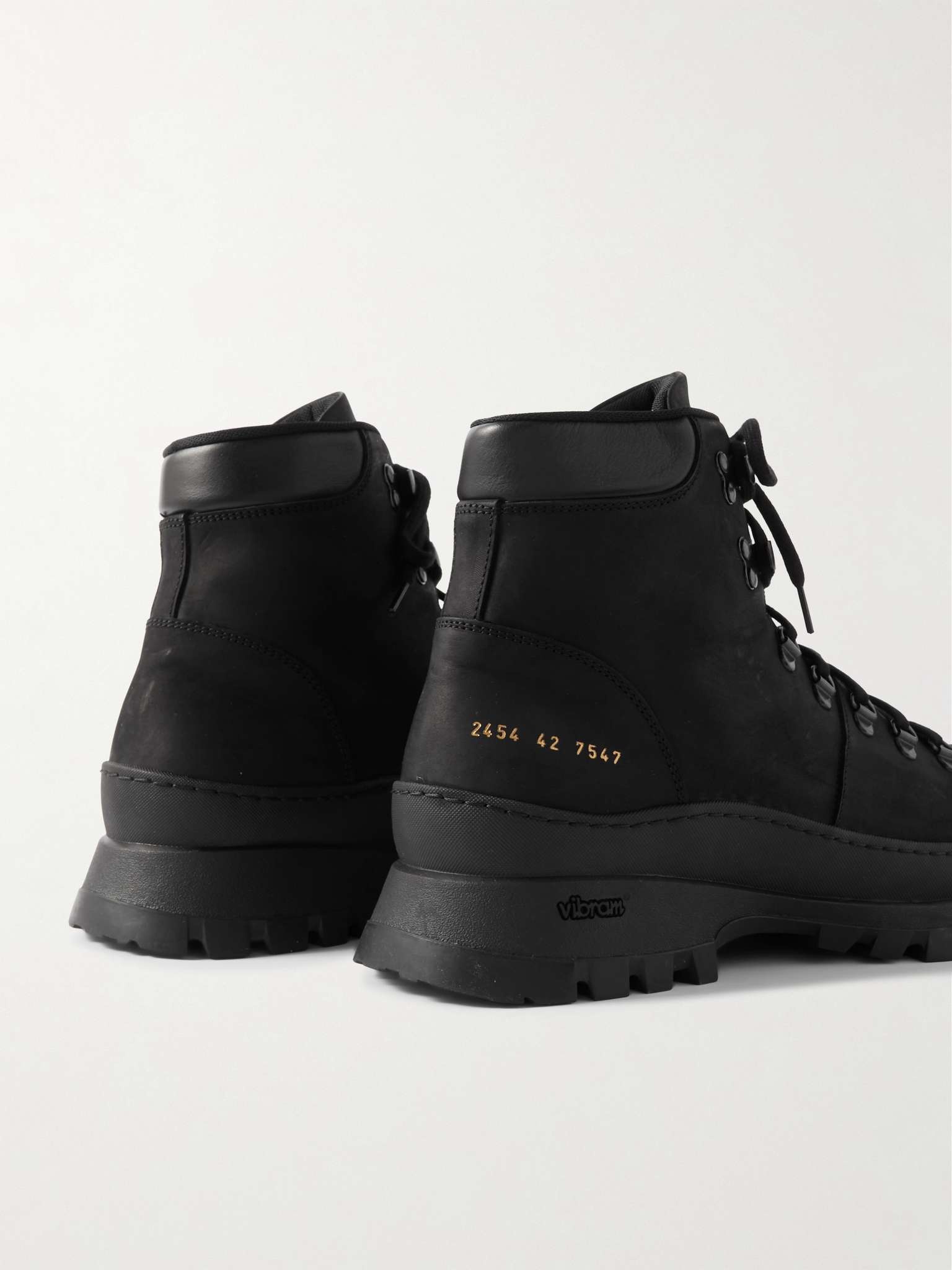 Leather-Trimmed Nubuck Hiking Boots - 5