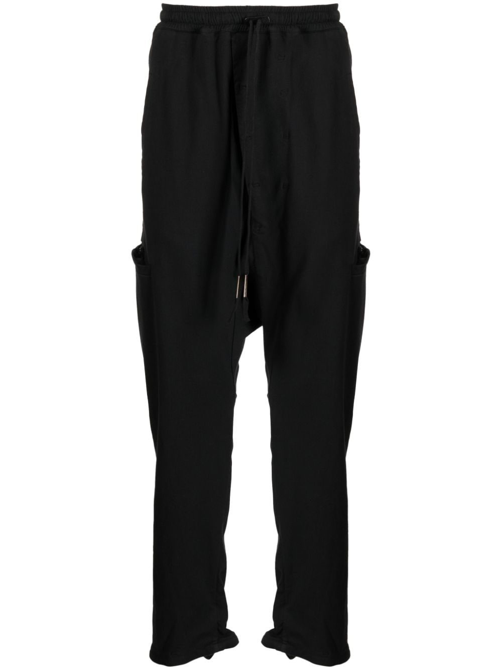 drawstring-elasticated track pants - 1