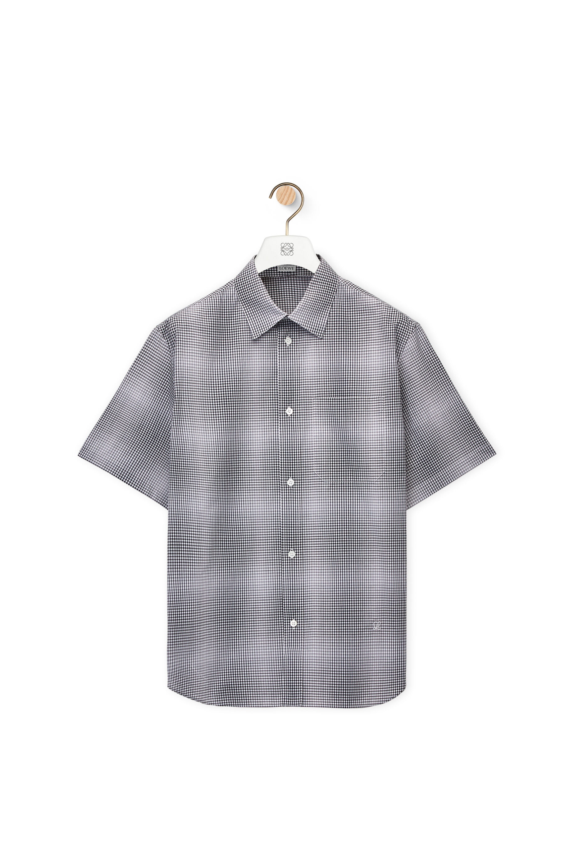 Faded check short sleeve shirt - 1