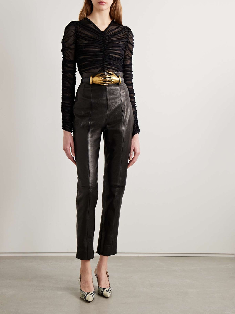 KHAITE Lenn high-rise leather pants outlook