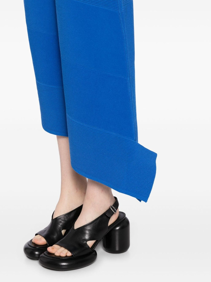 diagonal-ribbed cropped pants 5
