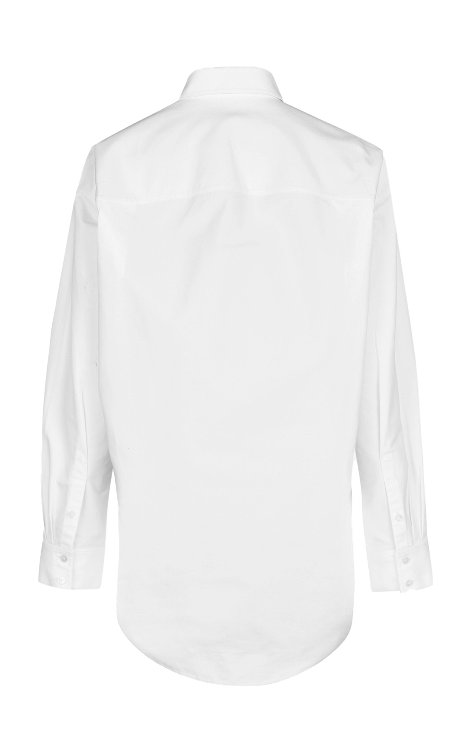 ワンピース ALAIA EGG SHIRT DRESS BLANC Alaïa Egg Oversized Cotton Mini Shirt Dress white