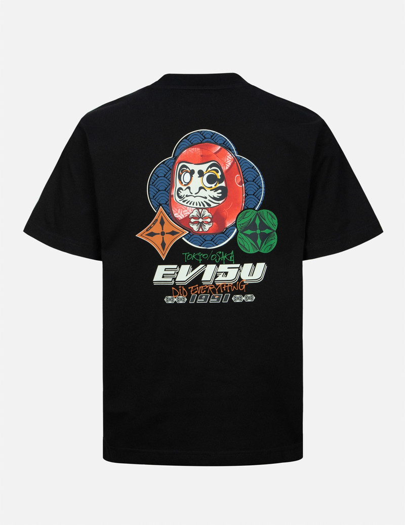 HANAFUDA DARUMA PRINT REGULAR FIT T-SHIRT 2