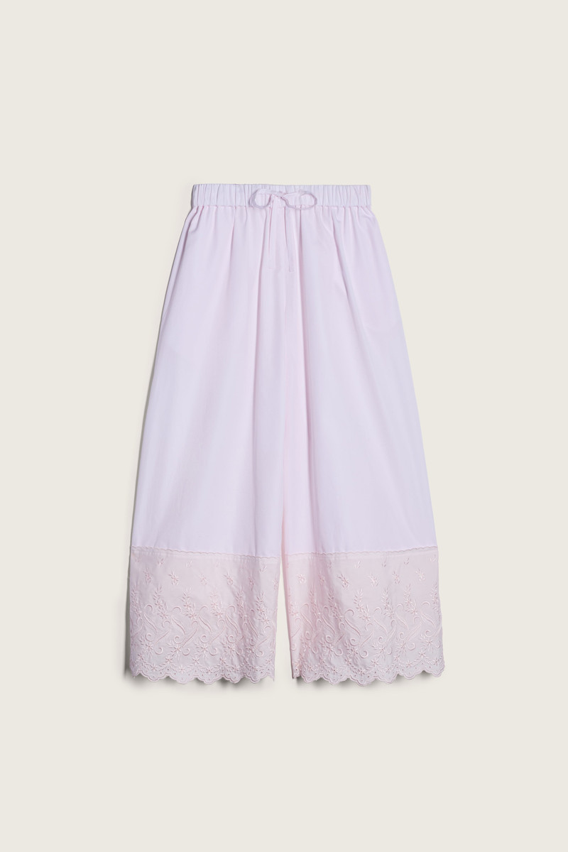 Cropped Trim Easy Trousers 1