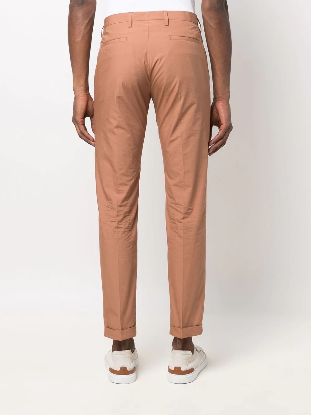 turn-up hem four-pocket chinos - 4