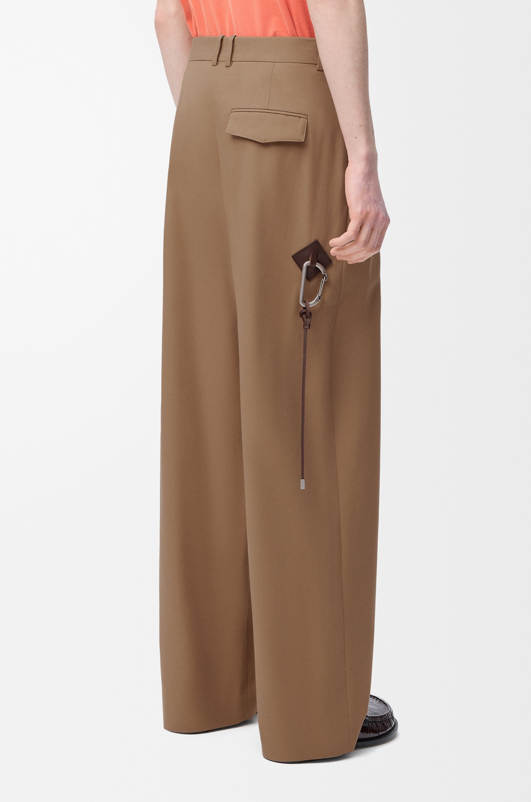 Low crotch trousers in cotton - 4