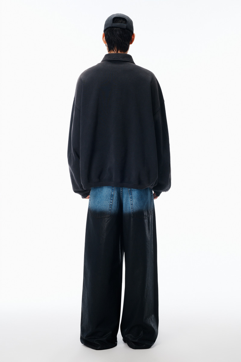 Long Sleeve Polo in Cotton Oversized 4