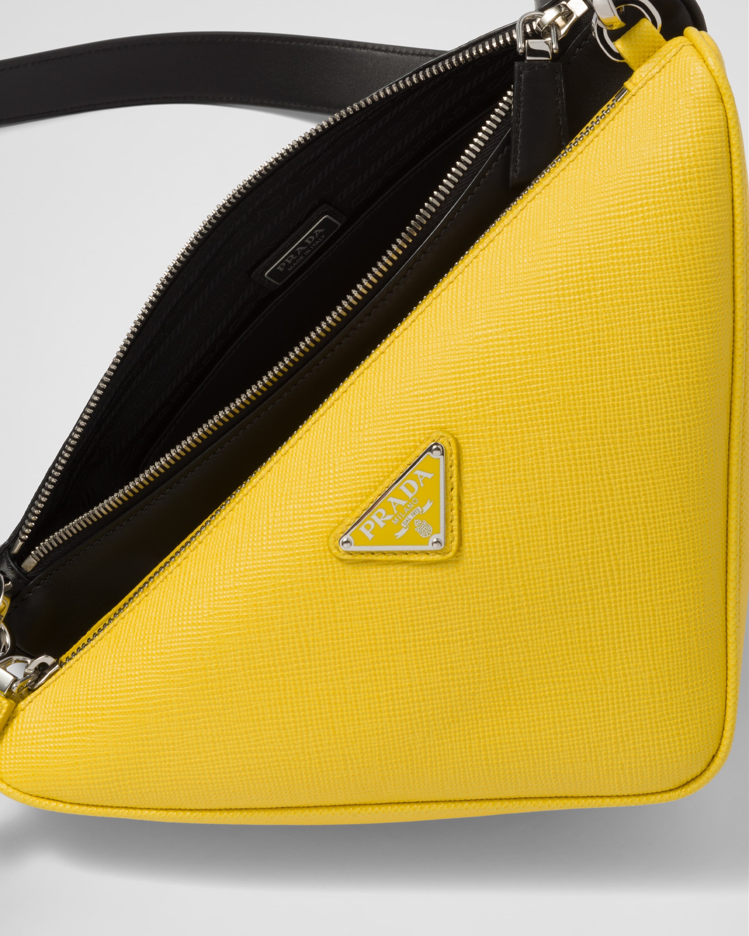 Saffiano leather and leather shoulder bag - 5