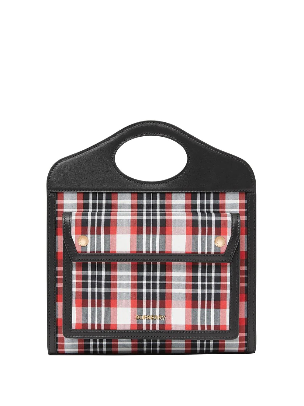 mini tartan tote bag - 1