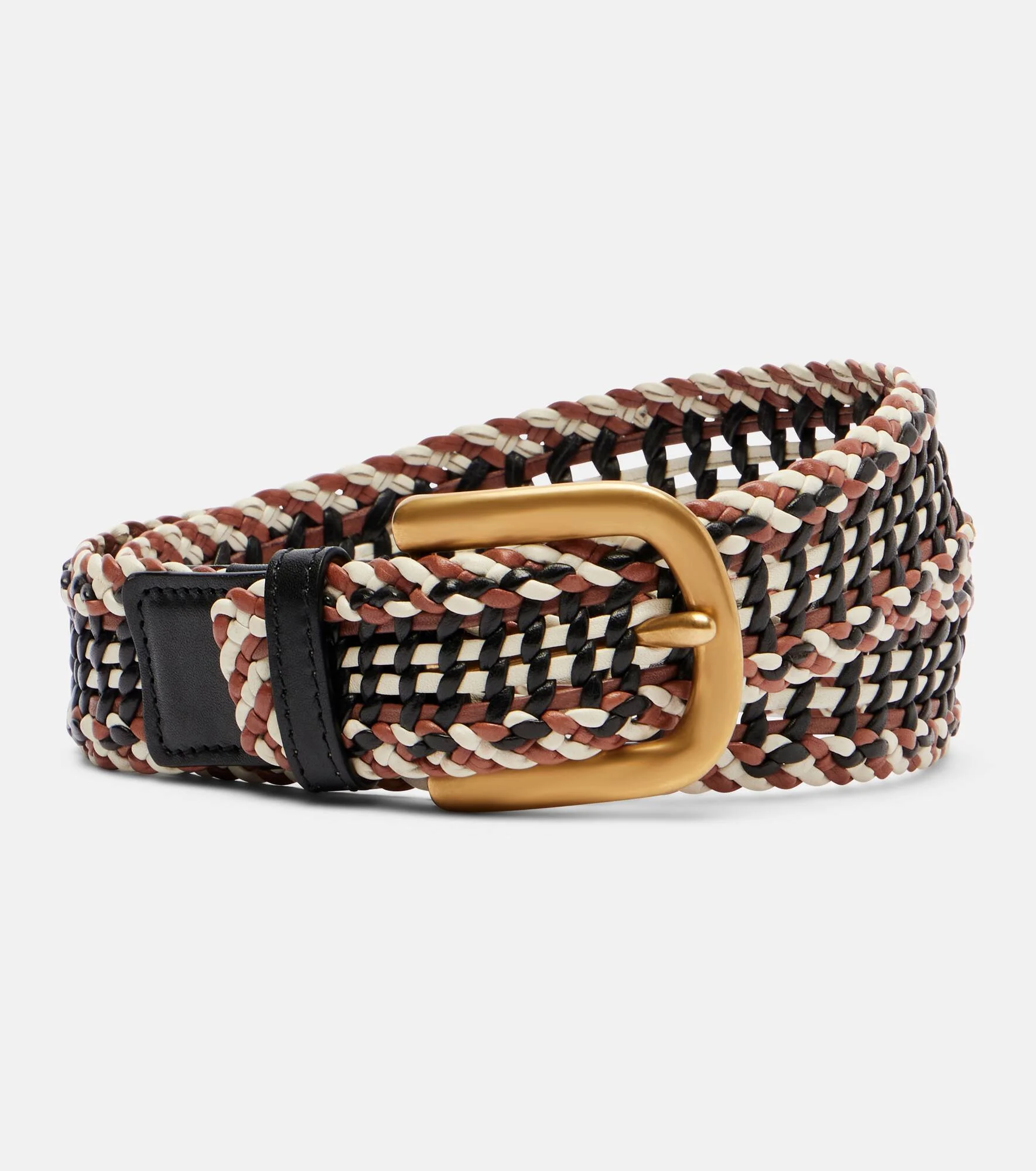 Woven leather belt - 1