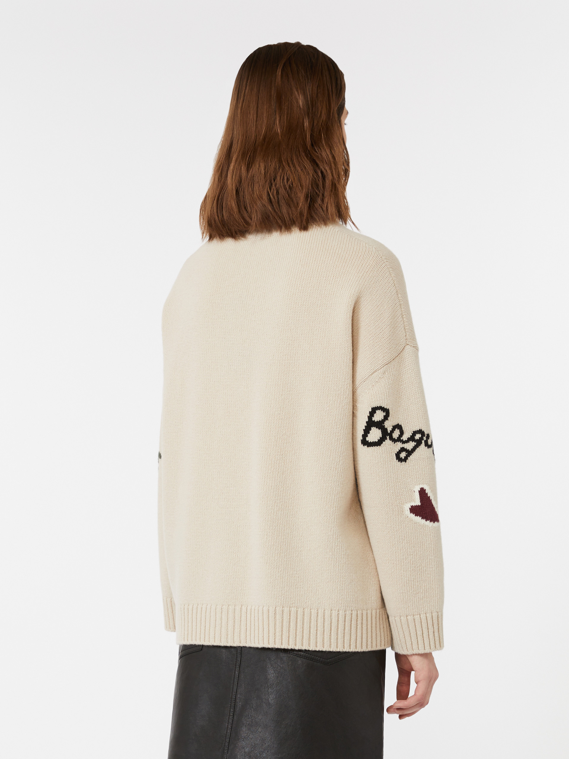 BELGIO Wool knit oversized cardigan - 4
