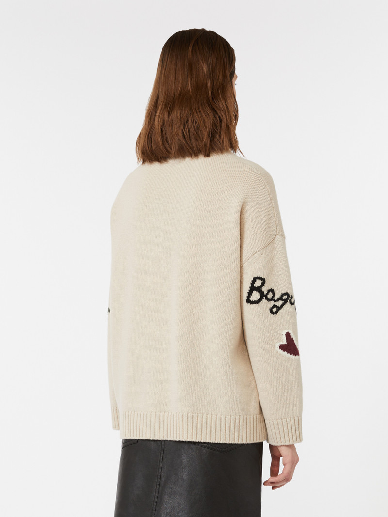 BELGIO Wool knit oversized cardigan 4