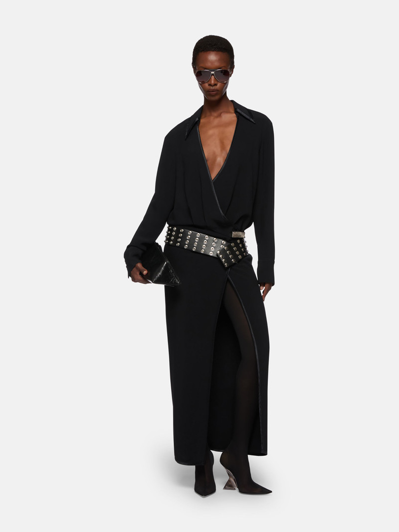 THE ATTICO BLACK MIDI DRESS outlook