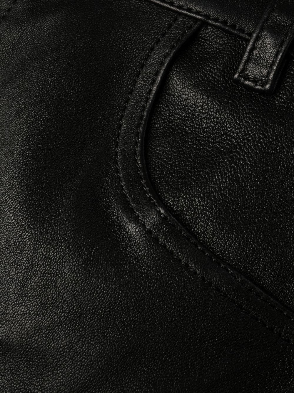 lambskin skinny-fit zipped trousers - 6