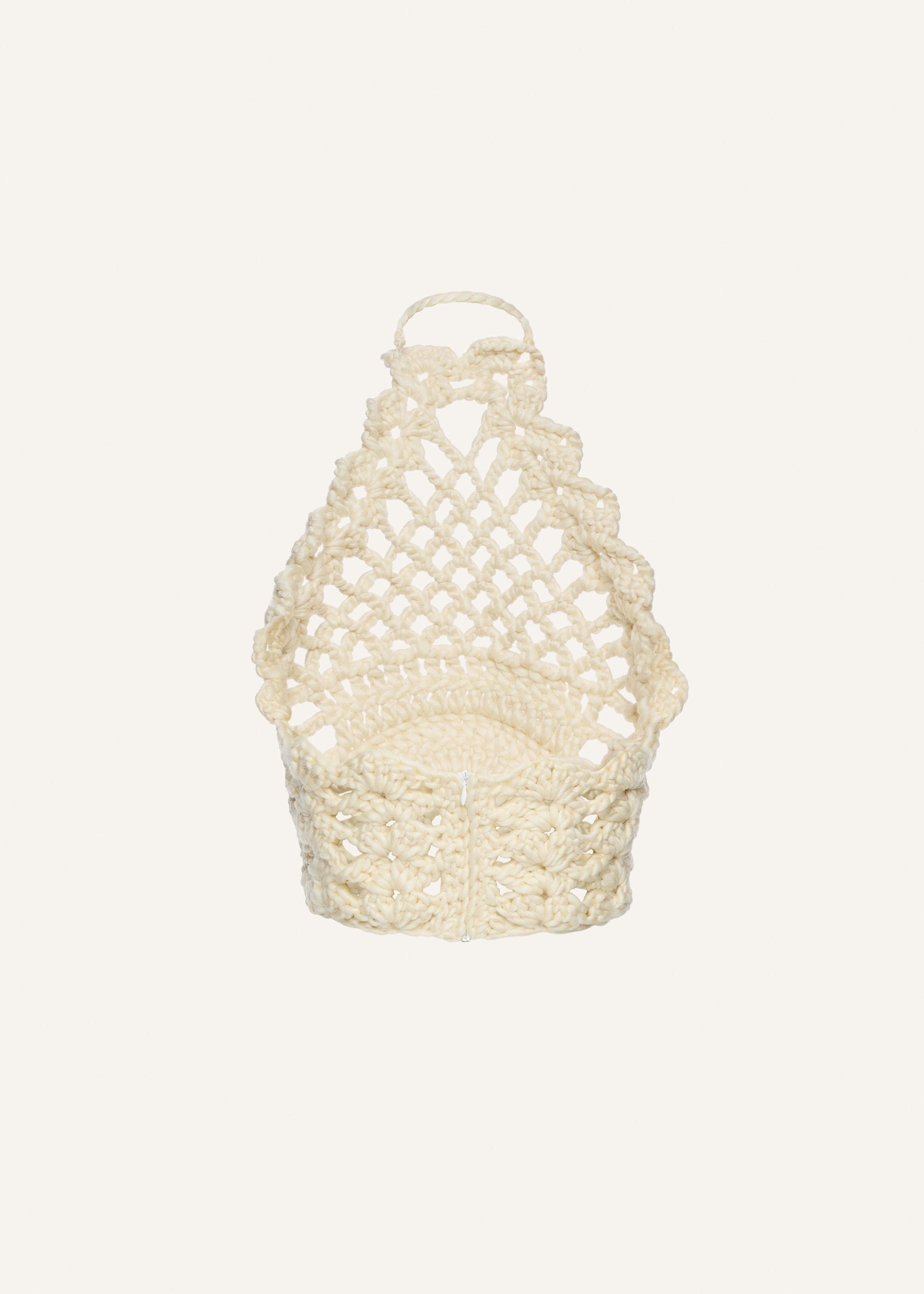 Crochet halter top in cream - 2