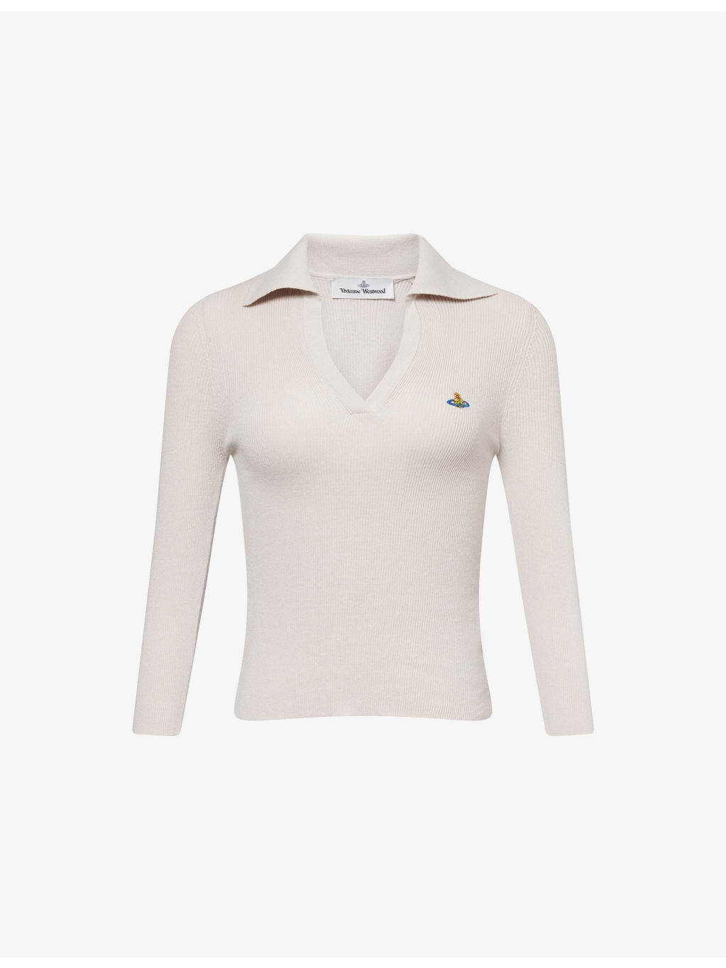 Marina Ribbed Cotton And Cashmere Polo Top - 1