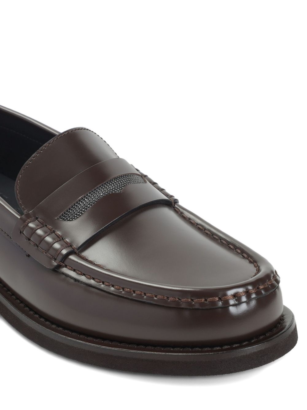 penny-strap leather loafers - 4