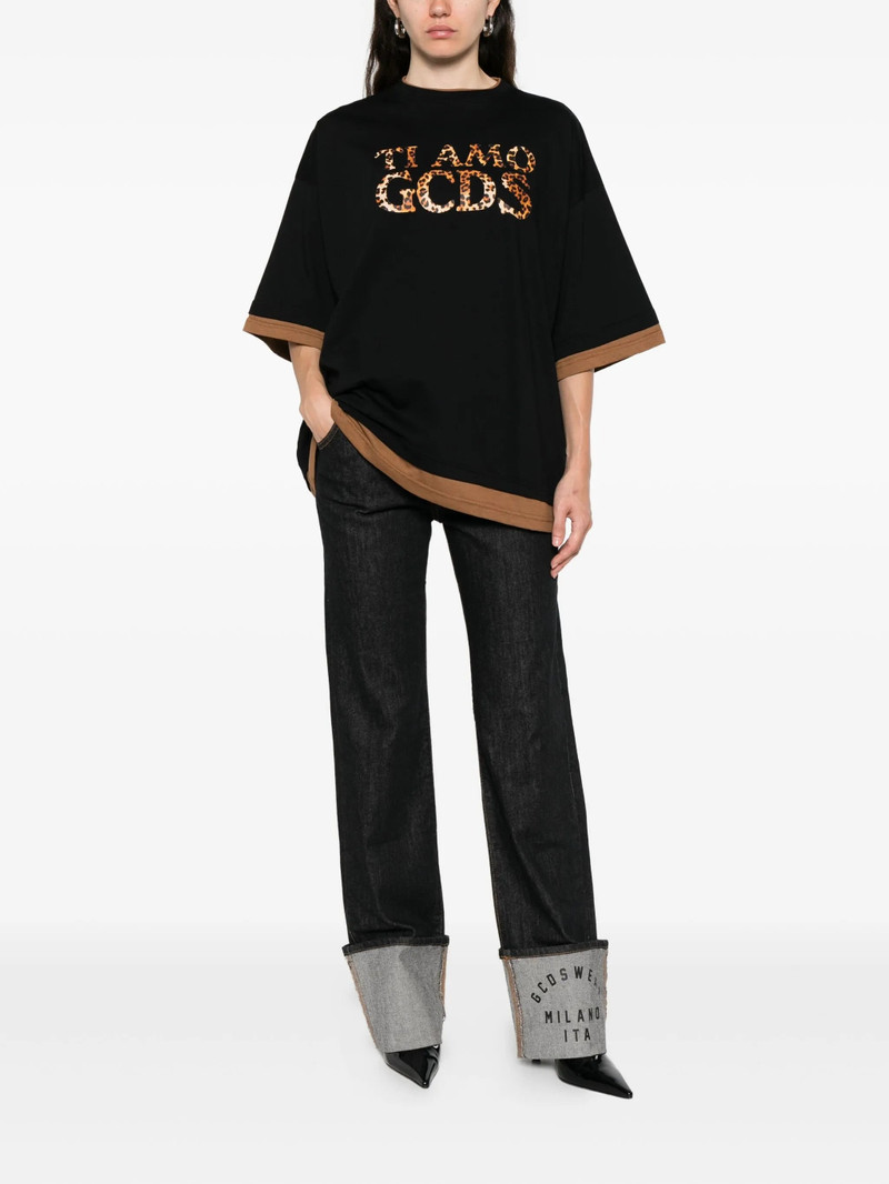 Gcds Leopard-print Trim T-shirt 5