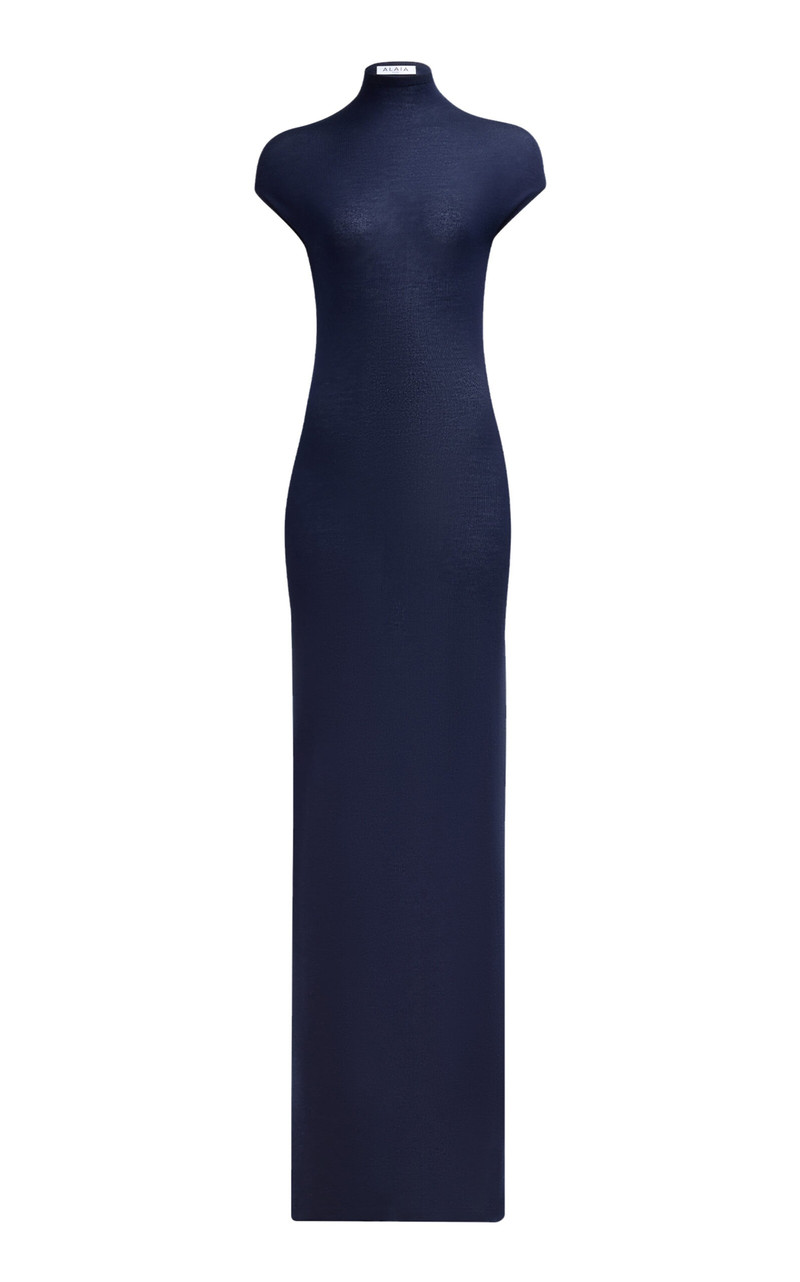 Cashmere-Wool Maxi Dress blue - 1