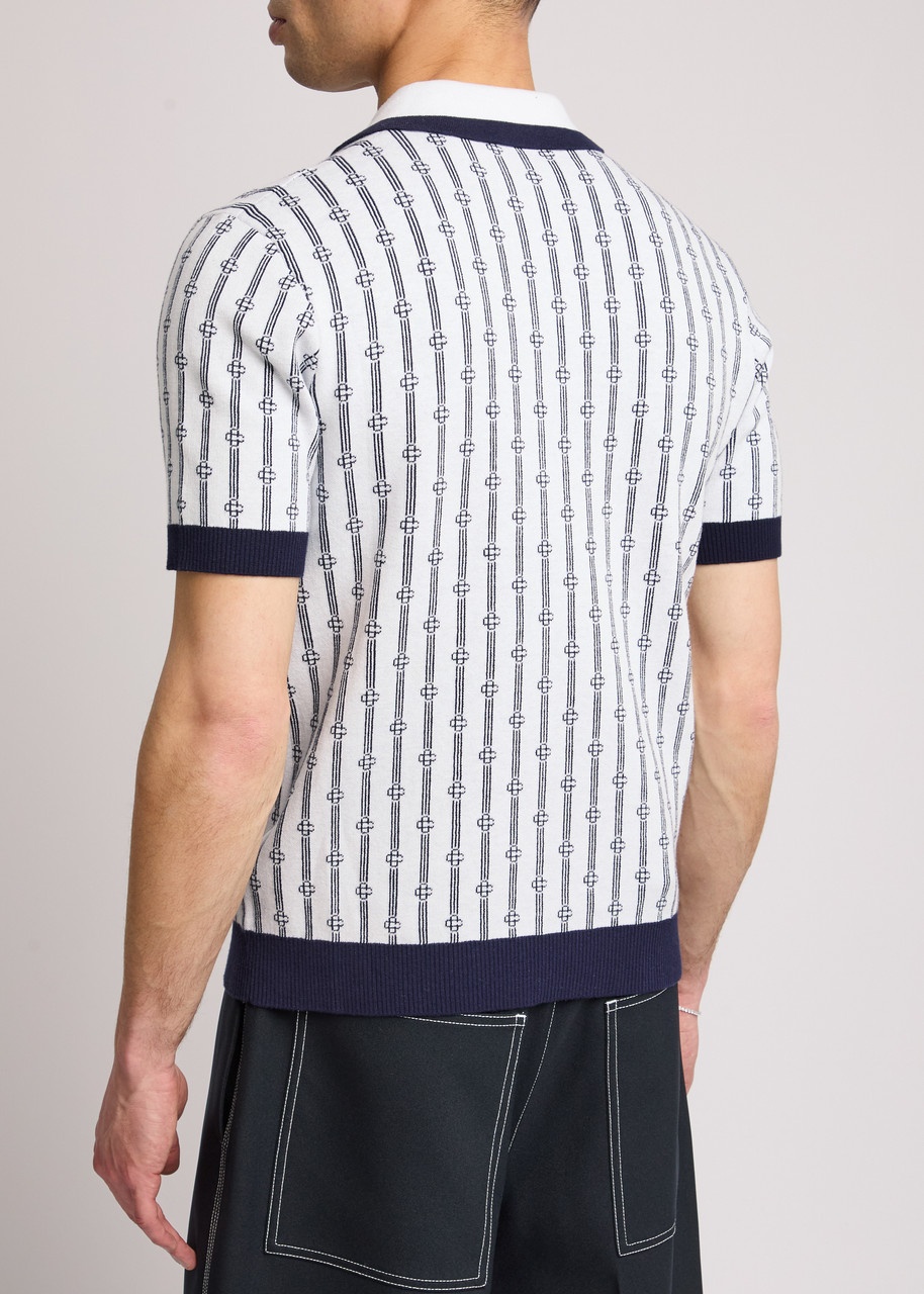 Casablanca Logo-intarsia Cotton-blend Polo Shirt - 3