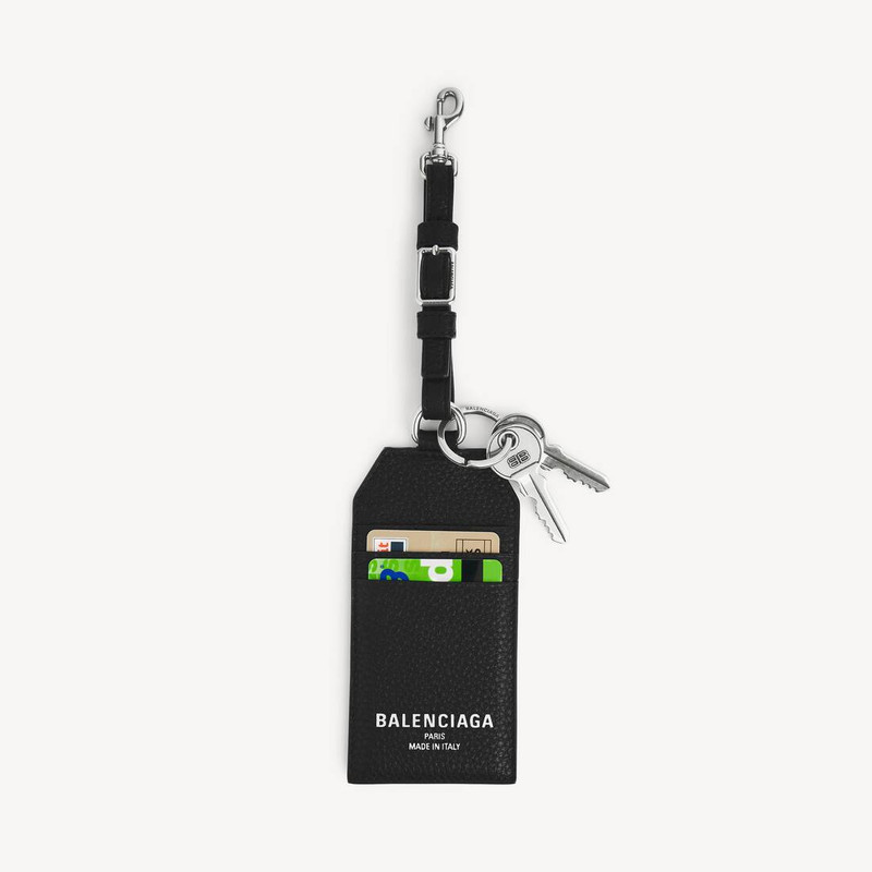 Men's Credit Charm/keychain Card Holder in Black 1