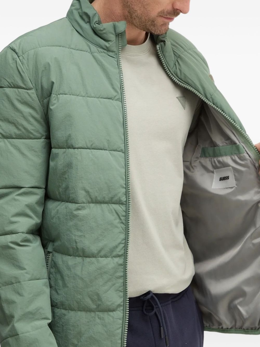 quilted-logo jacket - 5