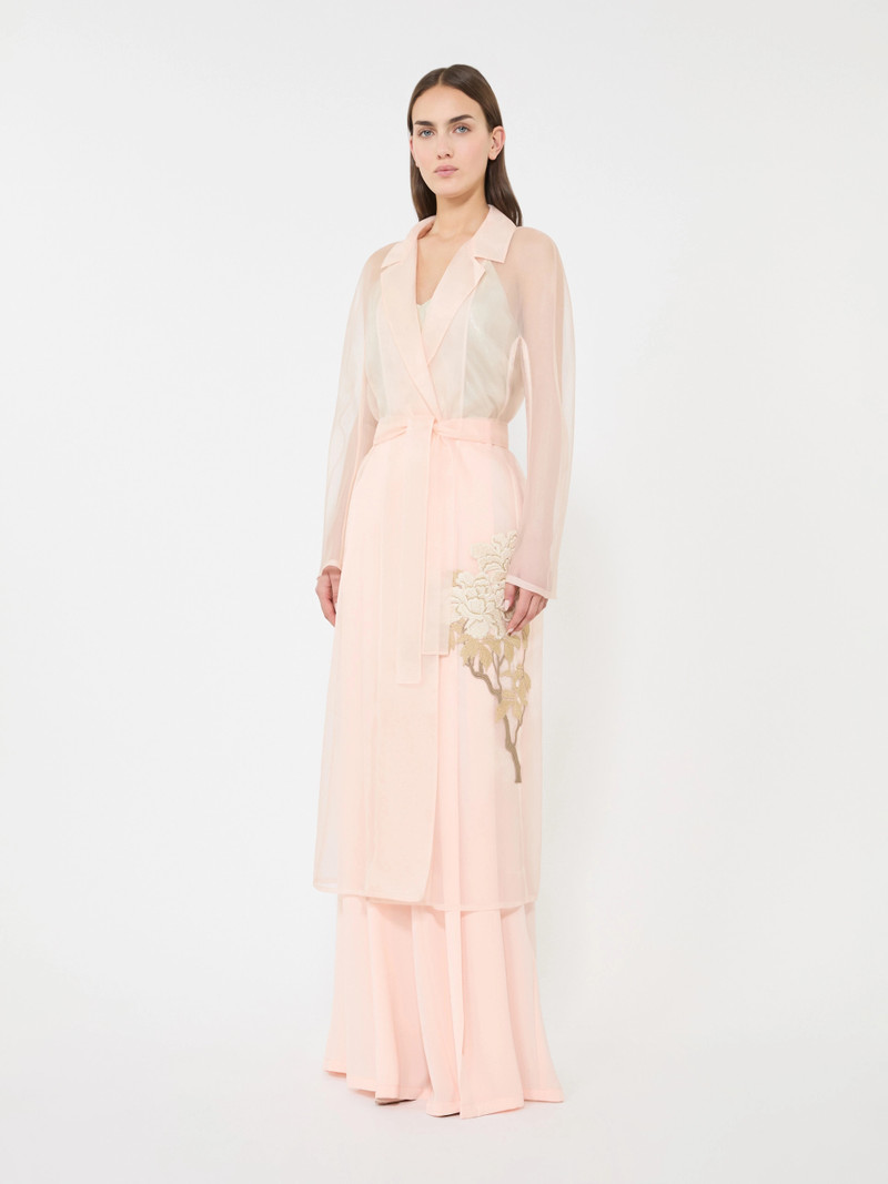 VODKA Silk organza duster coat - POWDER 3