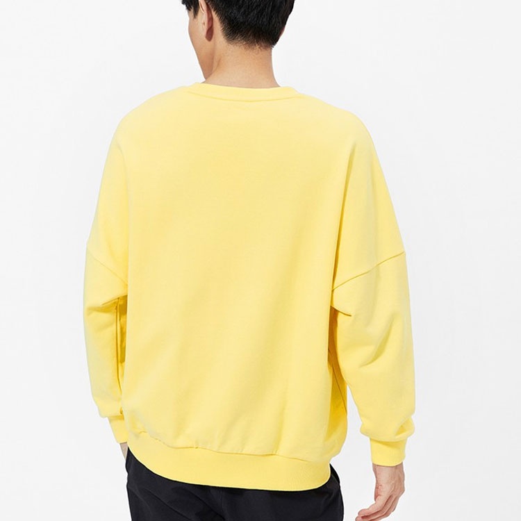 New Balance Men's New Balance Logo Printing Knit Sports Round Neck Pullover Yellow AMT13365-LHZ - 4