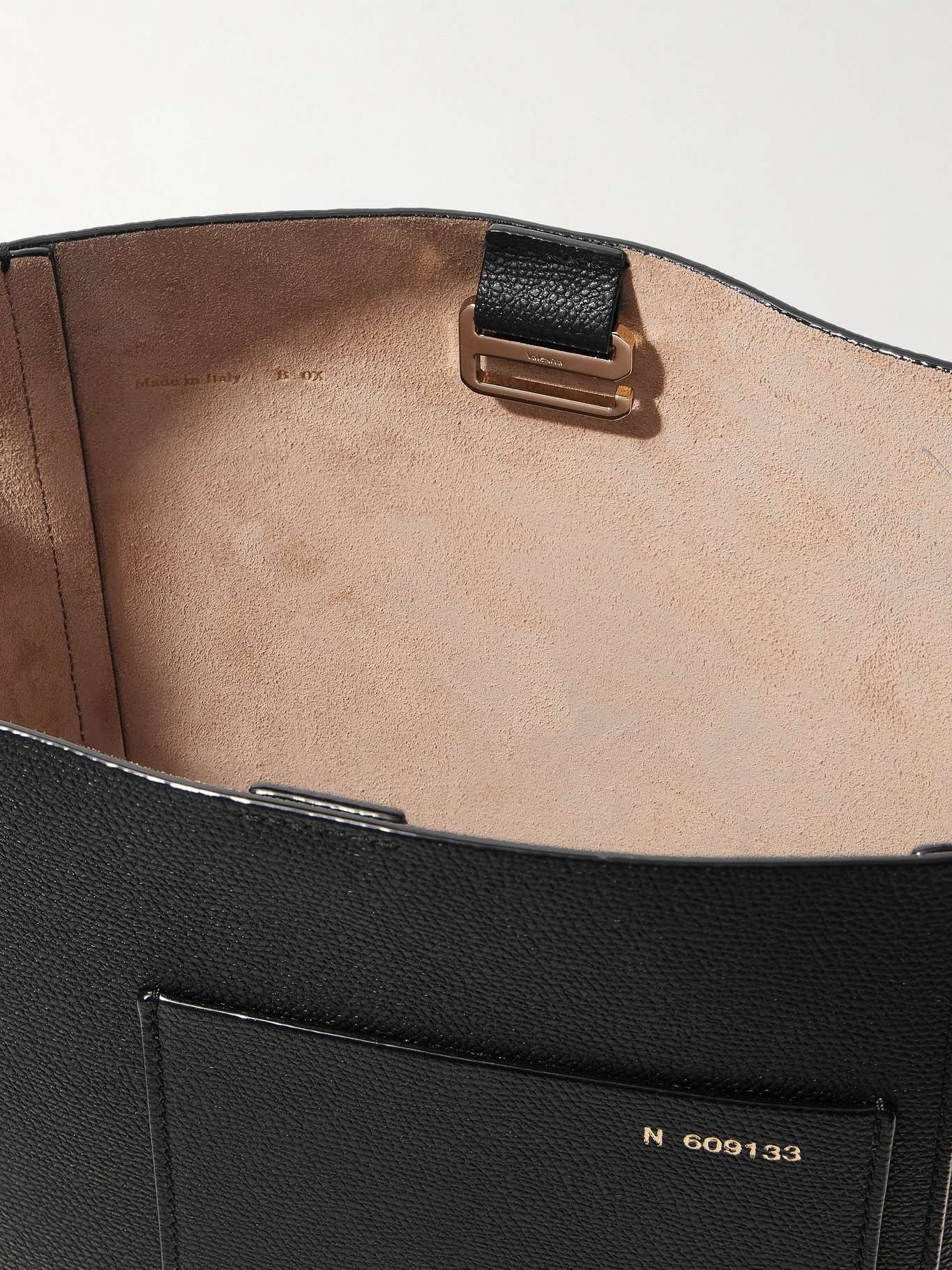Small textured-leather bucket bag Black - 5