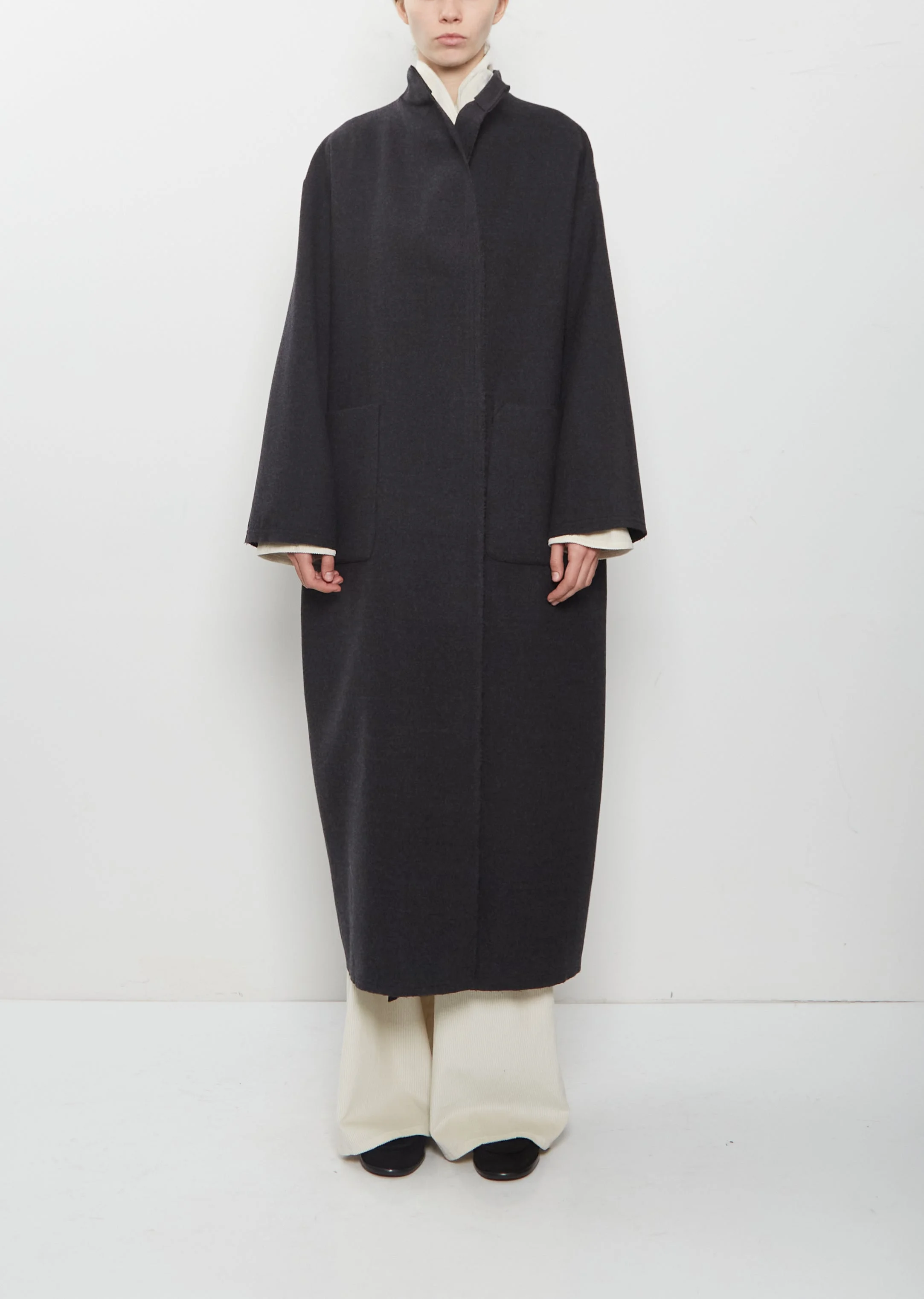 Panno Wool Long Coat w/ Cimossa - 1