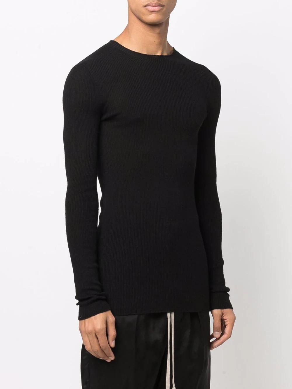 ribbed crew-neck jumper - 3