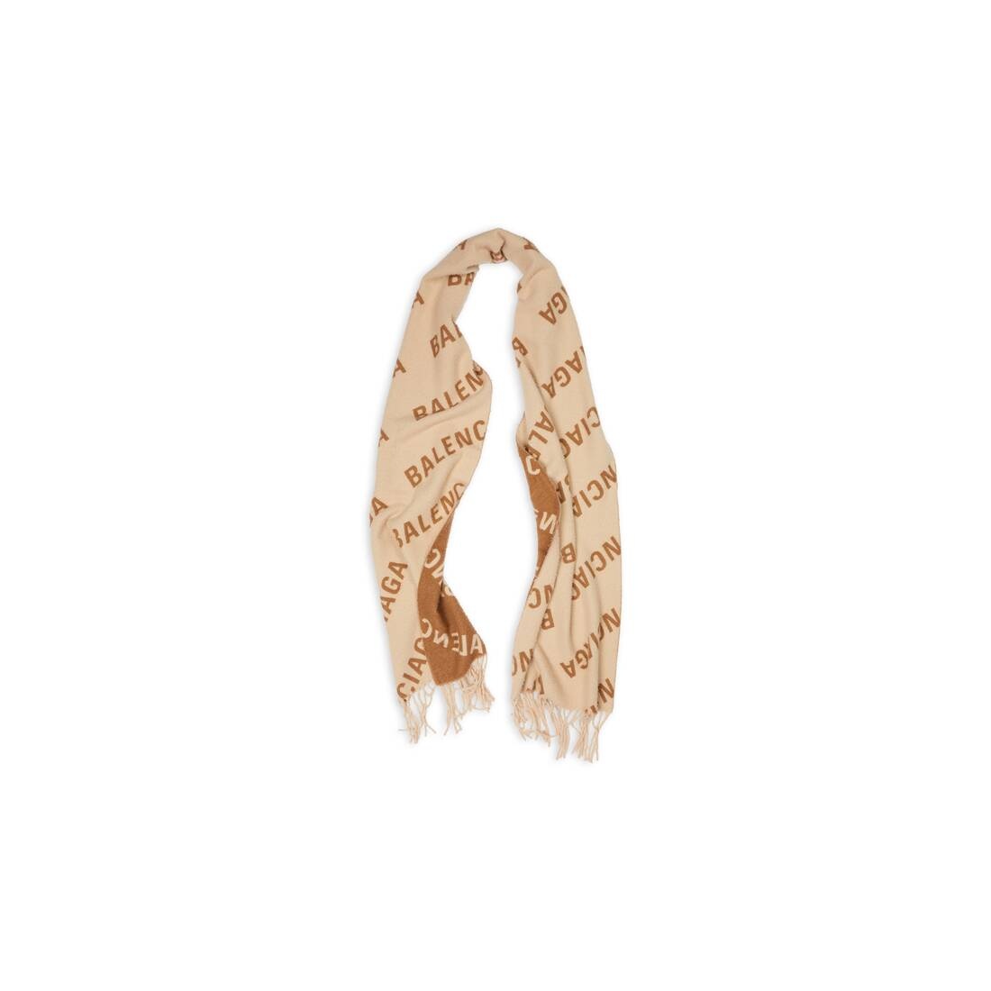 Allover Logo Blanket Scarf in Beige - 1