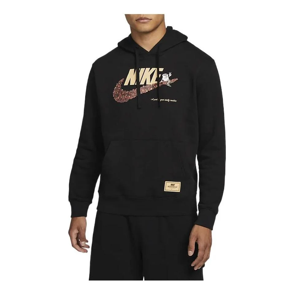 Nike NSW Coffee Bean Graphic Hoodie 'Black' DX6513-010 - 1