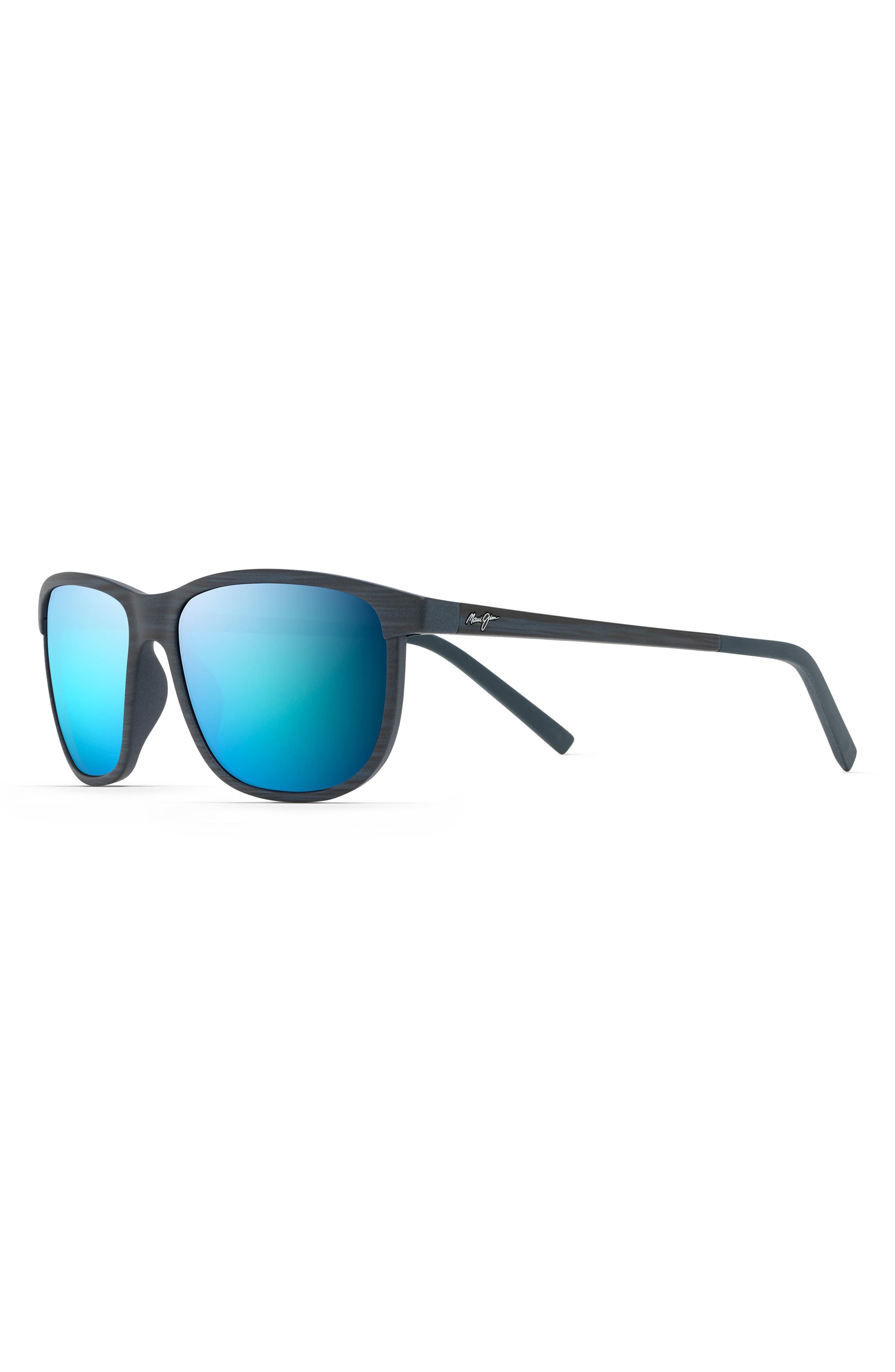 Maui Jim Lele Kawa 58mm Polarized Square Sunglasses in Dark Navy Stripe/Blue Hawaii at Nordstrom - 2