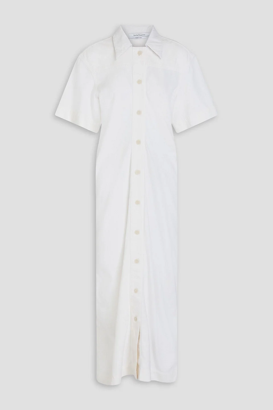 Cotton-chambray midi shirt dress - 1