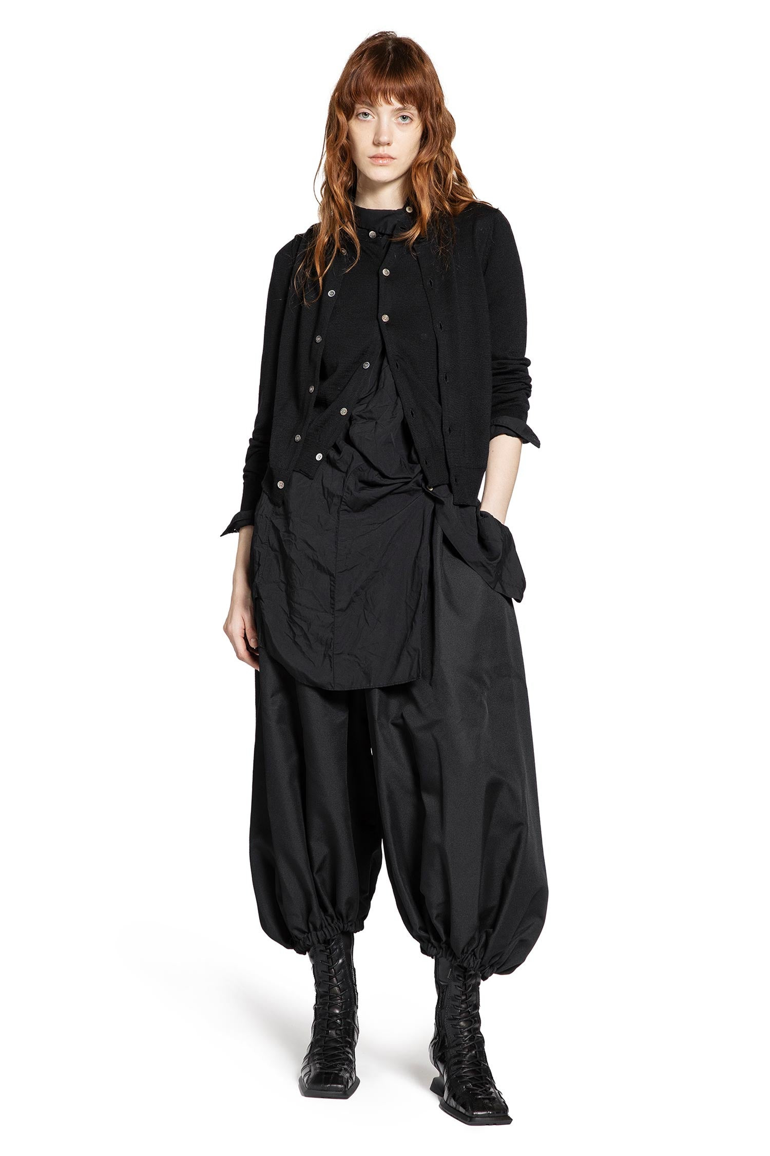 Long Asymmetric Crinkled Nylon Shirt - 5