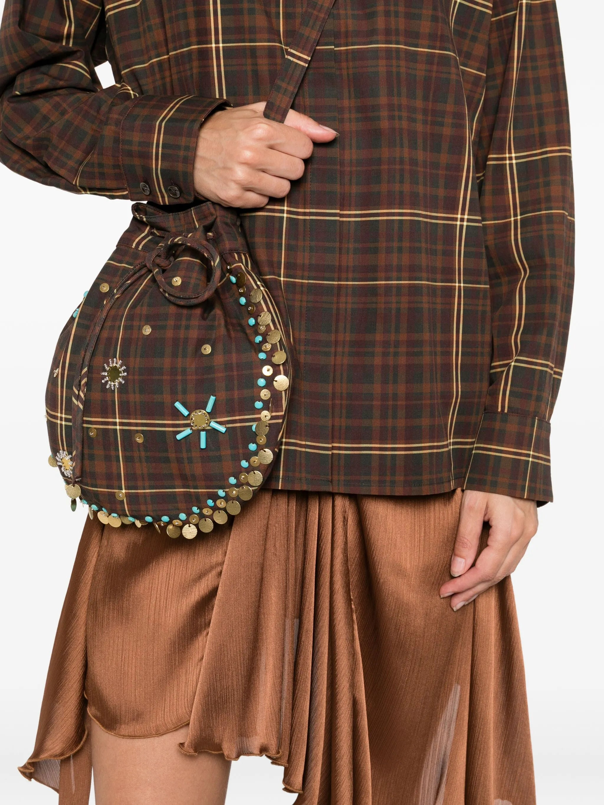 Siedres Athelia Checked Embellished Top - 4