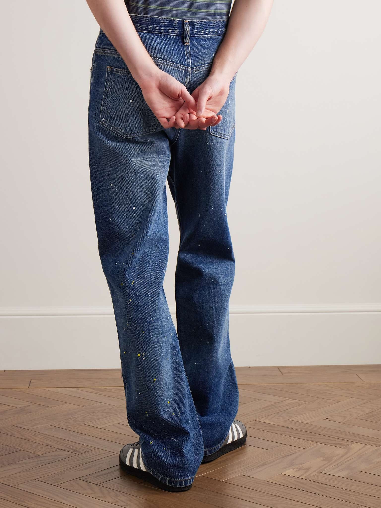 Straight-Leg Paint-Splattered Jeans - 4