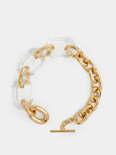 Paco Rabanne GOLD XL LINK NECKLACE WITH TRANSPARENT DISCS outlook