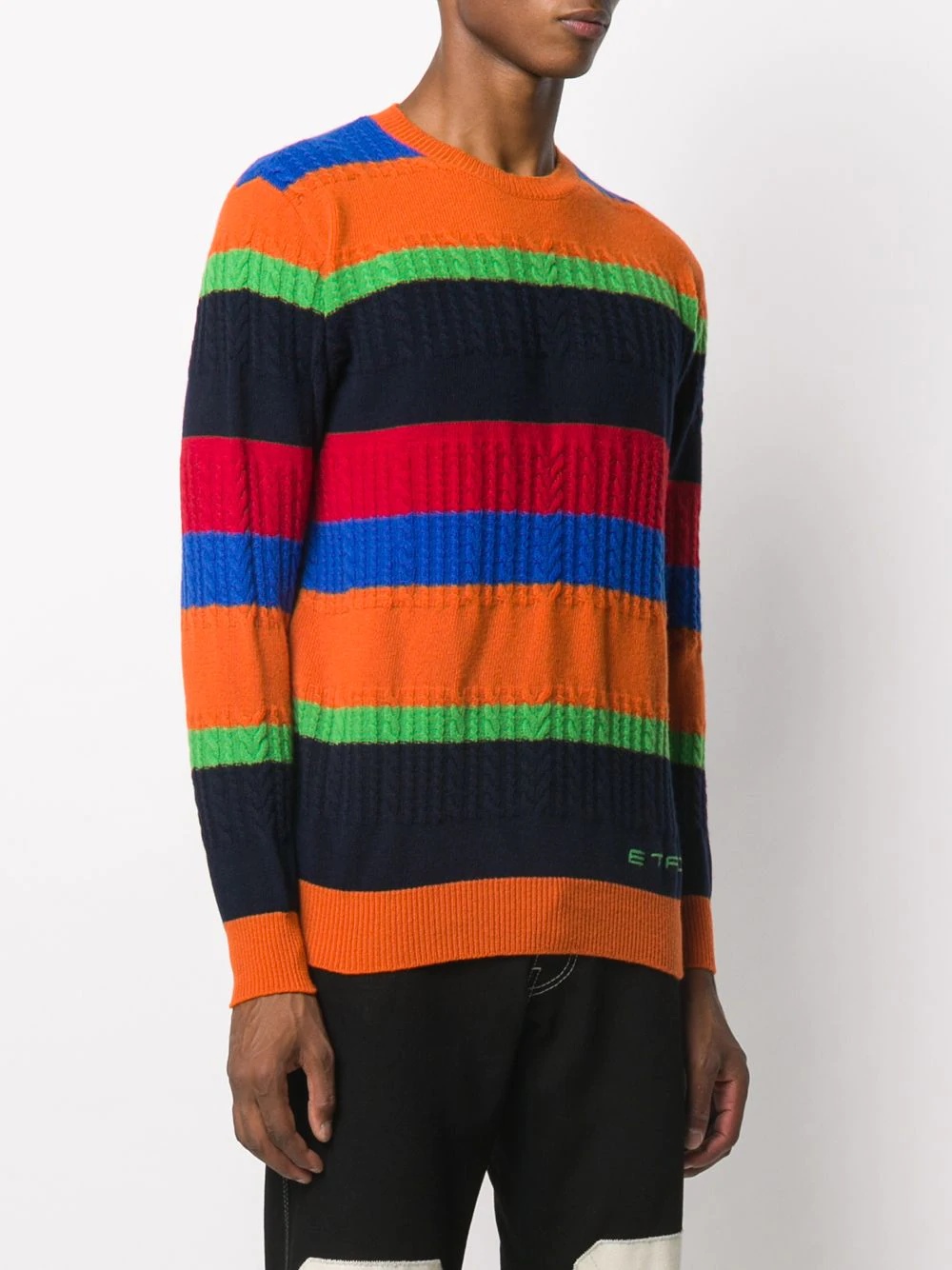 striped wool jumper - 3