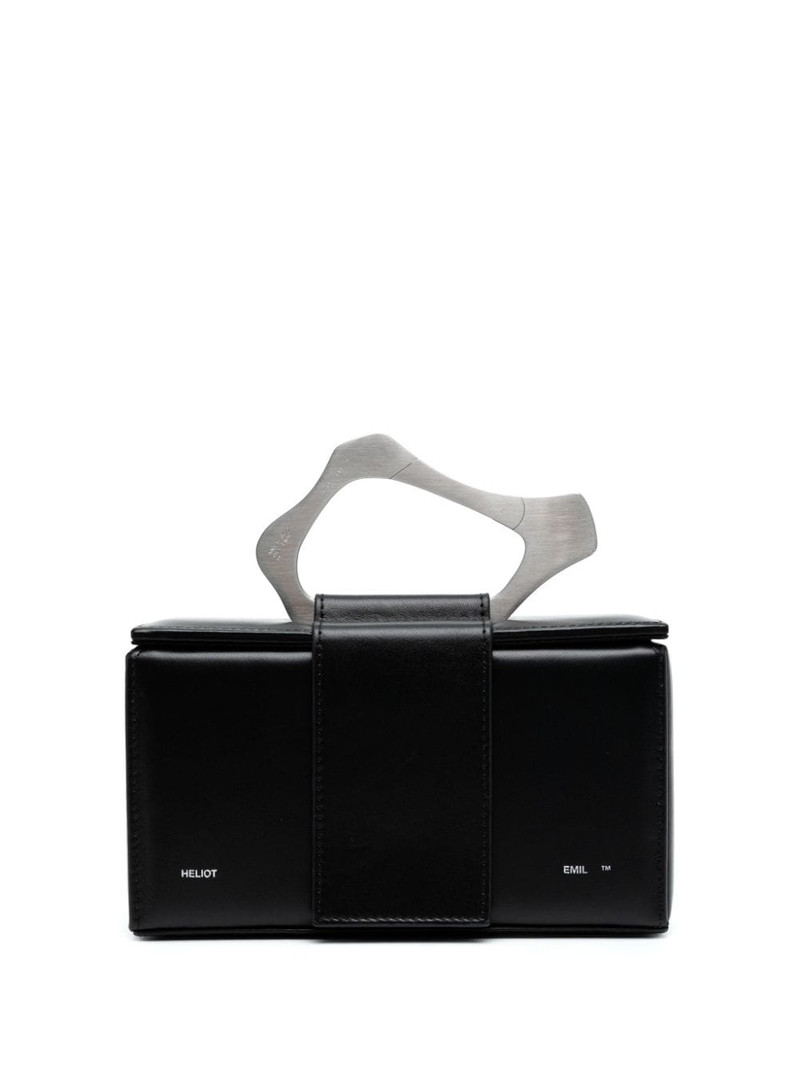Charred Carabiner leather clutch bag 1