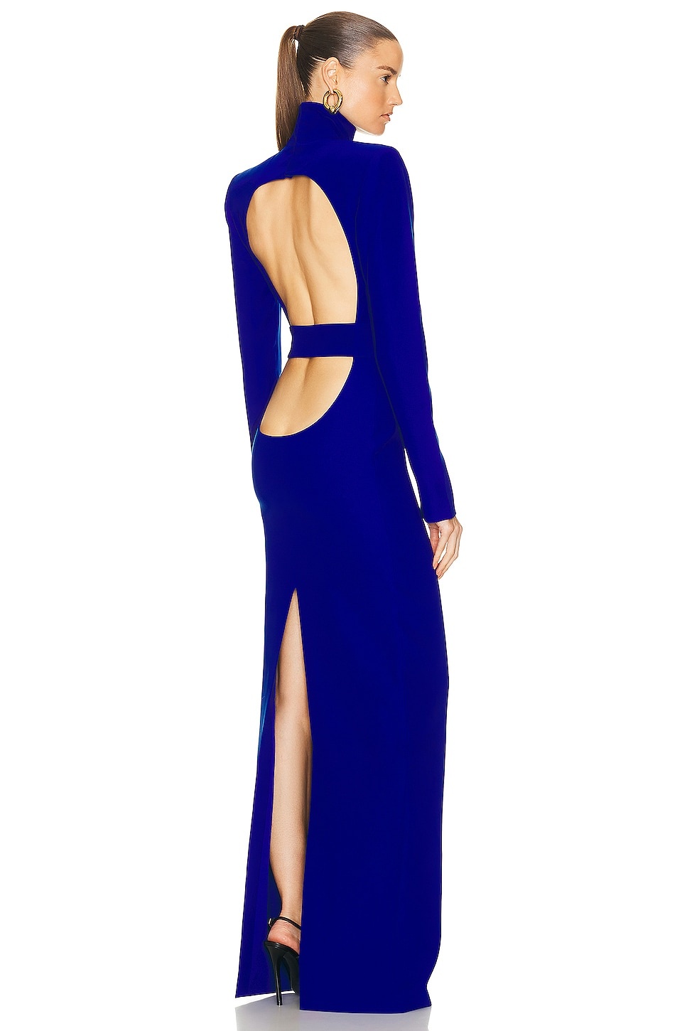 High Neck Back Cutout Dress - 1