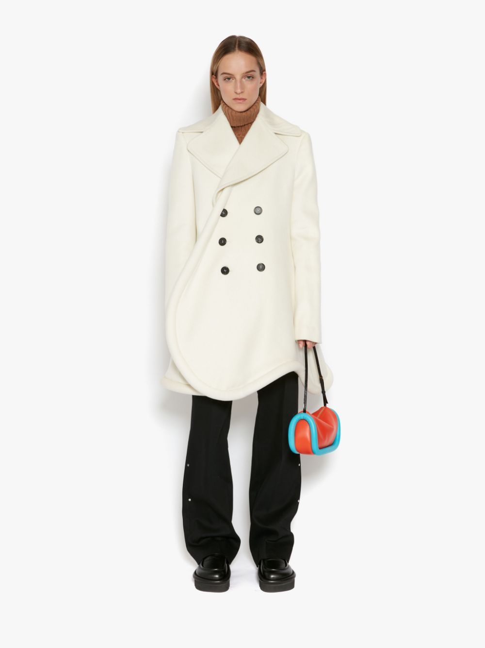 WOOL BUMPER-TUBE PEACOAT - 2