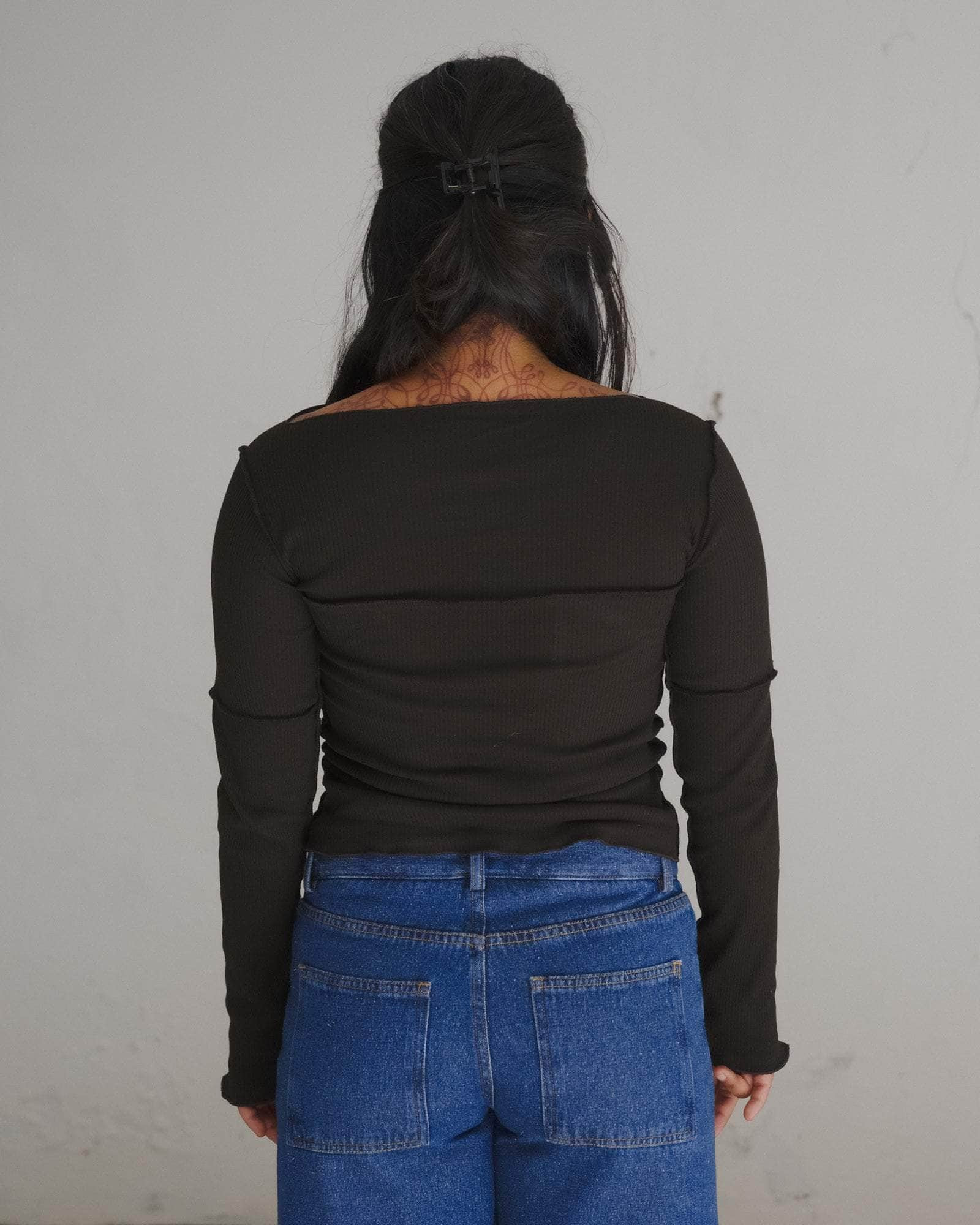 Cinder Longsleeve Tee - Recycled Cotton Rib - 2