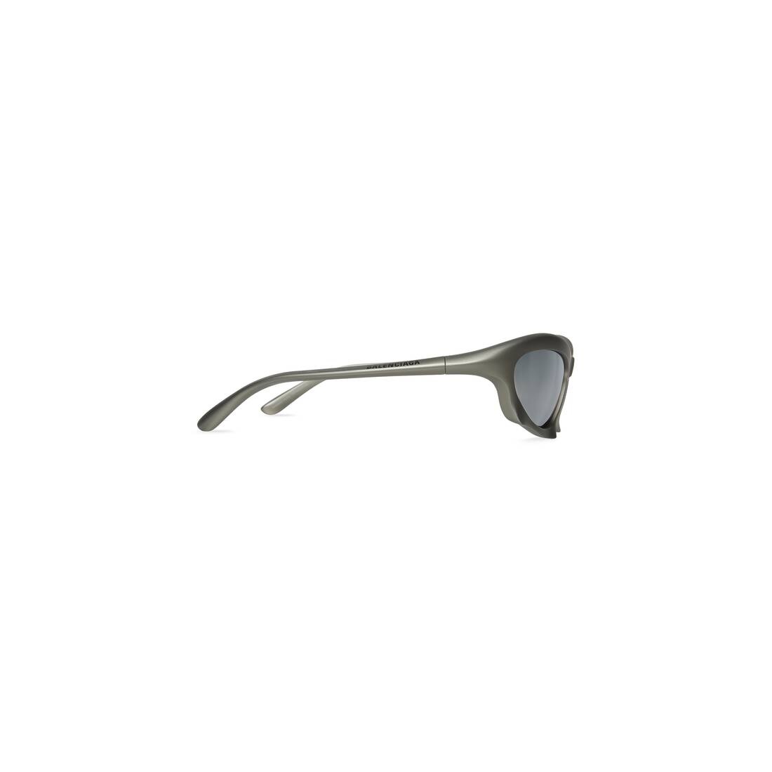 BALENCIAGA Bat Rectangle Sunglasses in Silver | REVERSIBLE