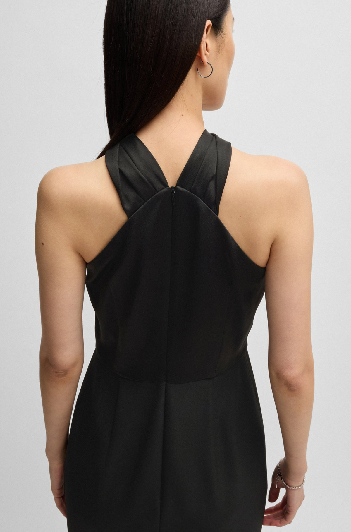 TWIST-DETAIL DRESS IN STRETCH FABRIC - 6