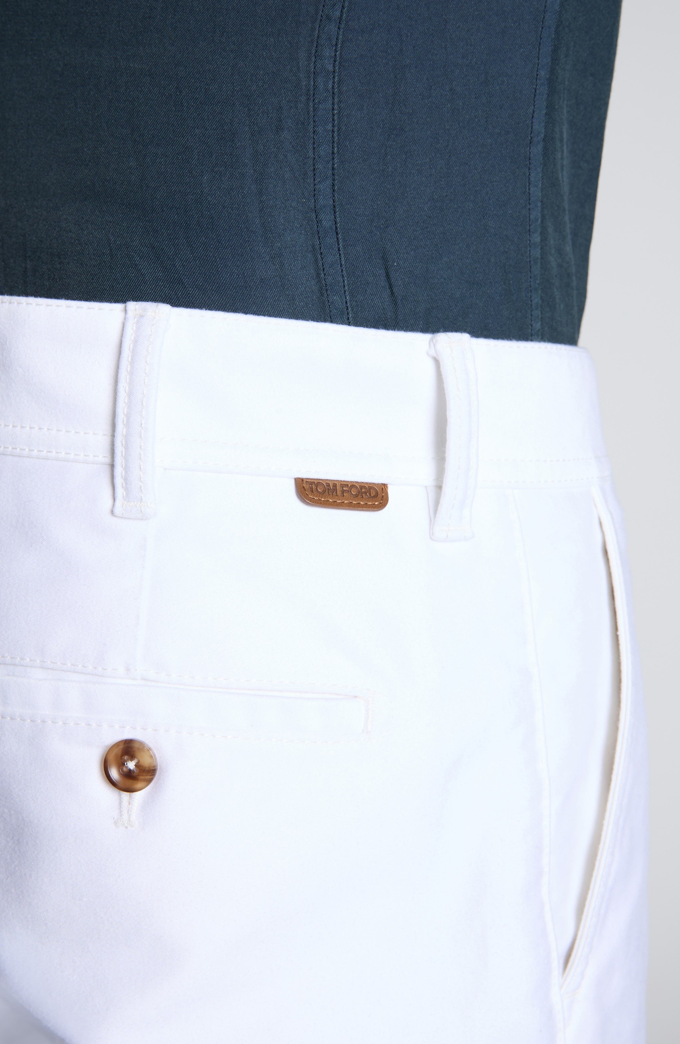 TOM FORD Brushed Cotton Sateen Chinos in Aw004 Ivory at Nordstrom - 5