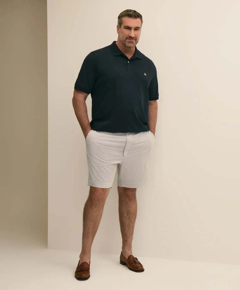Big & Tall Stretch Cotton Seersucker Shorts - 1