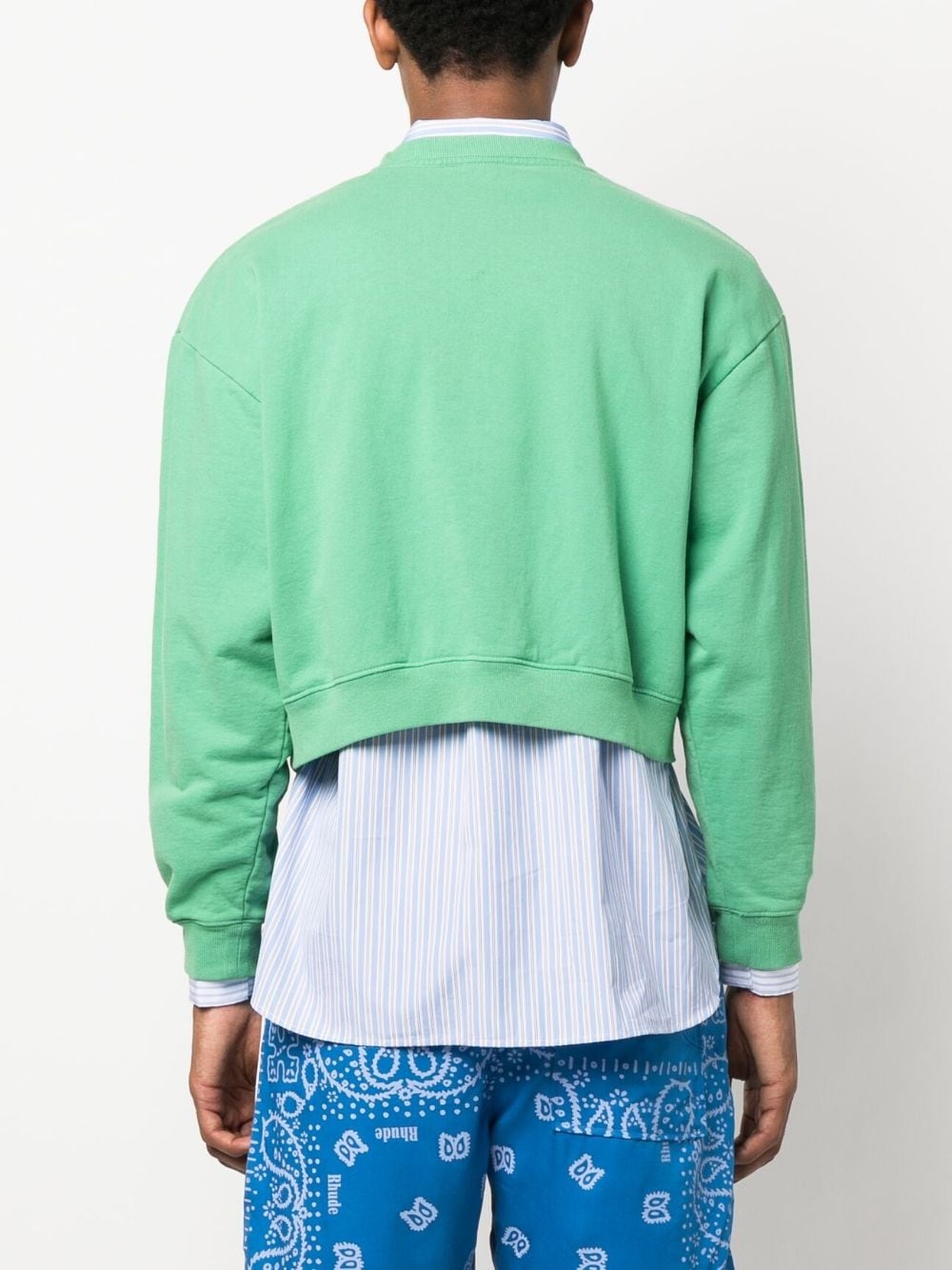 logo-print cropped sweatshirt - 5